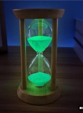 儿童沙漏计时器夜光防摔学习专用3/10/30分钟半小时创意流沙摆件