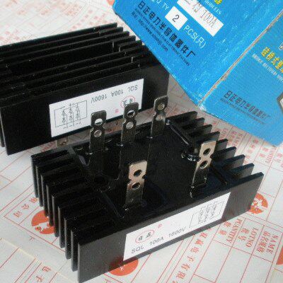 100A桥堆 单项三相五脚 带散热器 整流桥 可控硅  SQL100A/1600V