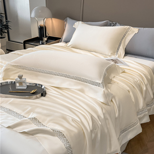 A类180支兰精天m丝夏凉被空调被薄款 可机洗裸睡蚕丝夏被四件 夏季