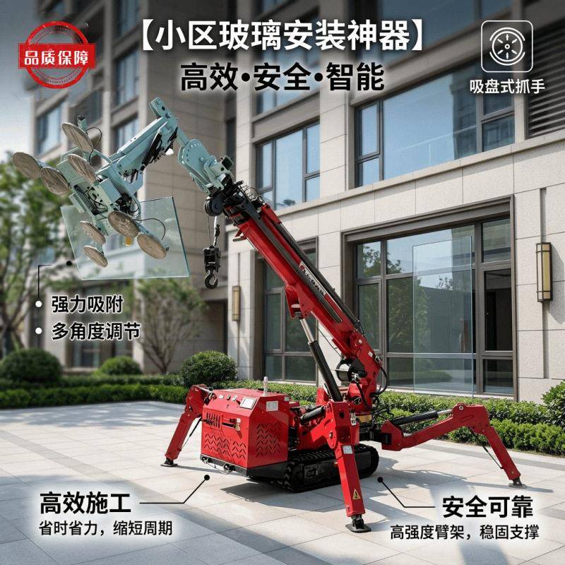 玻璃安装蜘蛛吊机液压支腿平衡蜘蛛吊油电两用蜘蛛吊车
