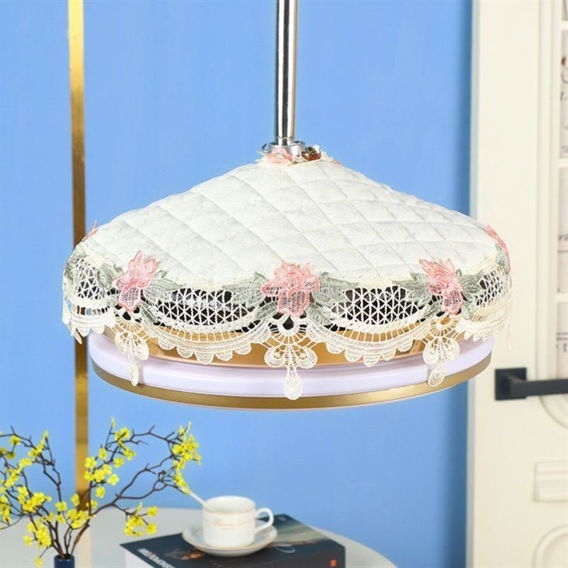 吊扇灯防尘罩灯扇一体圆形家用隐形风扇防灰尘灯罩风扇吊灯盖布罩