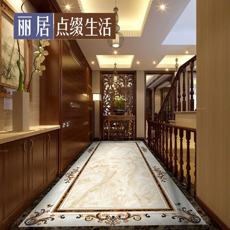 瓷砖装饰贴纸地面翻新茶几客厅地砖花纹仿大理石走廊防水耐磨地贴