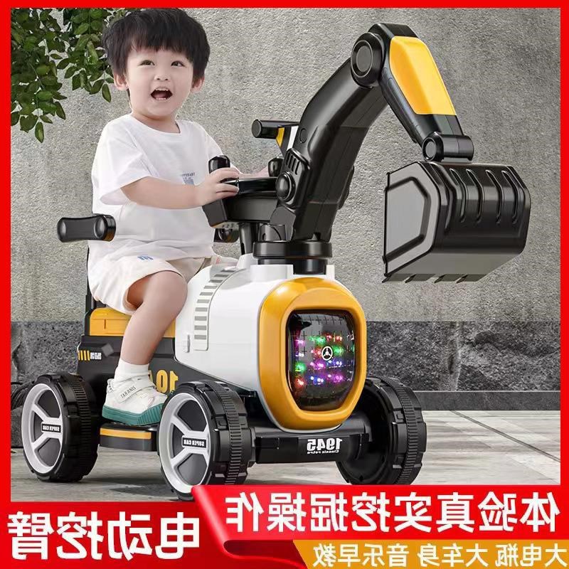 超大儿童玩具挖掘机男孩大挖土机车可坐挖机小孩勾机可坐人工程车