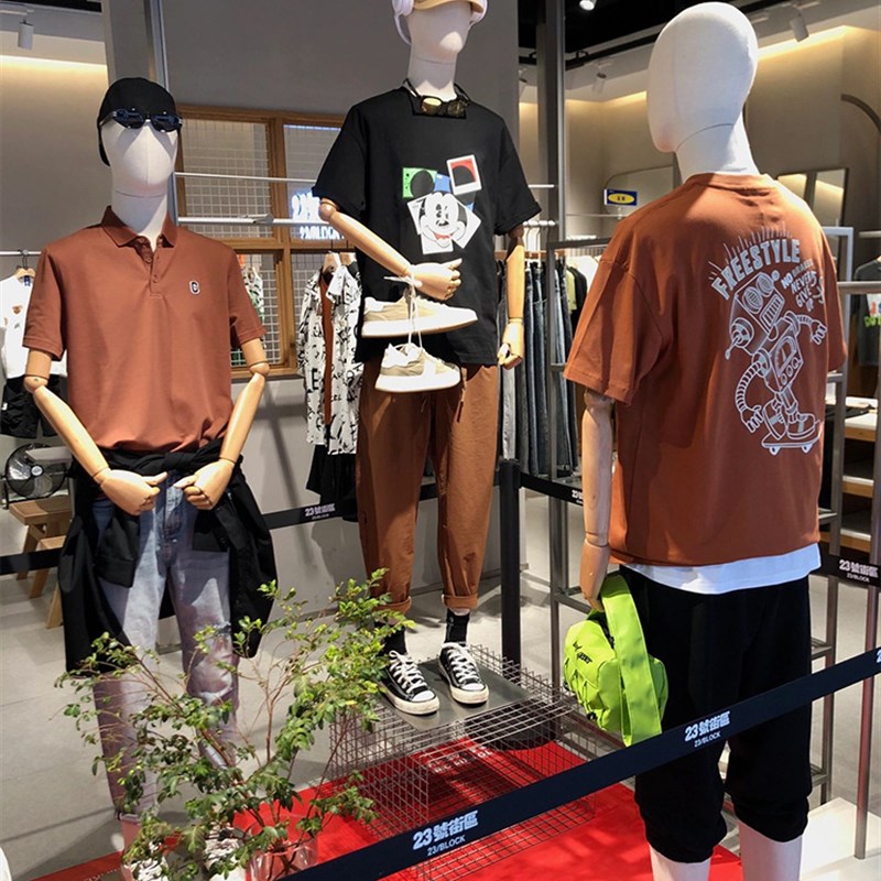 服装店男模特道具展示架半身橱窗人台假人偶全身包布男女人体模型