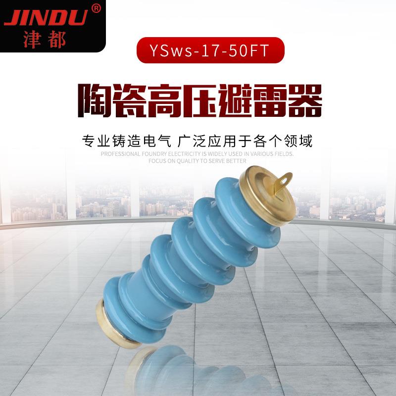 陶瓷高压避雷器YSws-17-50FT 蓝色10KV陶瓷避雷器 YSws系列