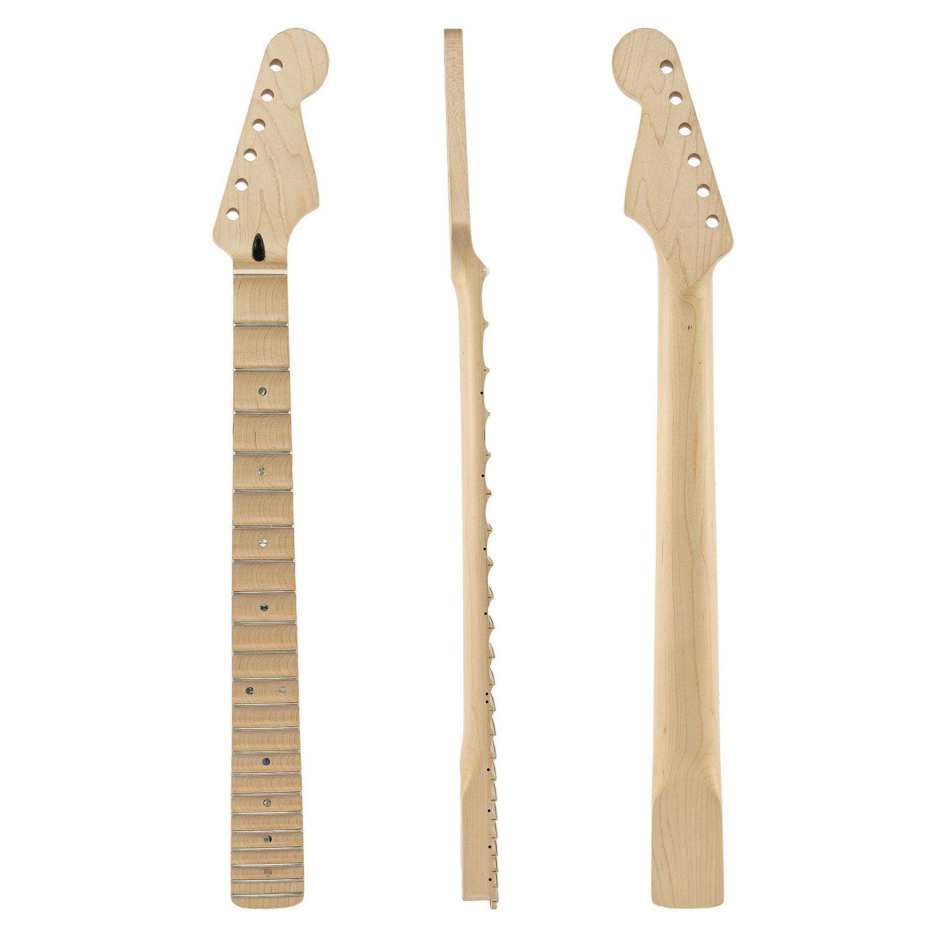 [哑光]22品全扇形ST电吉他琴柄 加拿大枫木琴颈 波浪纹指板