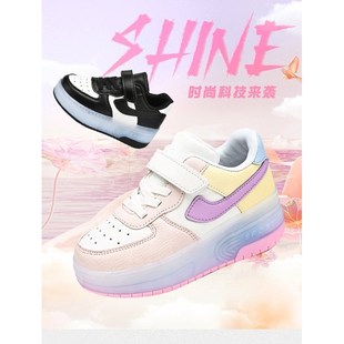 运动鞋闪灯溜冰鞋滑板暴走鞋双轮大人后带轮子的鞋两轮滚轮超轻