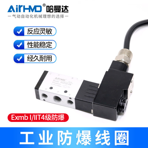 TY131-09系列防爆线圈4V210 410 4M310-08DC24VAC220V电磁阀9mm孔