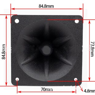3寸移动音箱高音驱鸟喇叭85x85mm方号角压电陶瓷超声波蜂鸣报警器