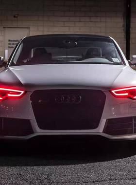 澳迪A5RS5S5柠檬黄黄金眼日行灯改装七彩LED恶魔眼变色红色蓝车灯