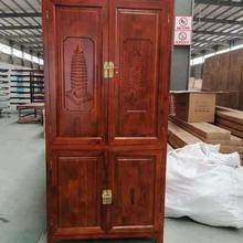 香樟木全樟木实木原木衣柜推拉滑移门三门整体衣柜中式家具可定