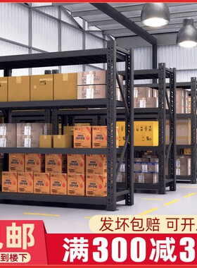 黑色货架置物架多层家用阳台地下室储物架仓库铁架仓Y储落地展示
