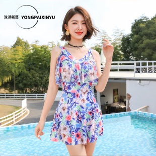 胖mm微胖女 高s级感连体遮肚显瘦保守遮肉大码 泳衣女2024新款 爆款