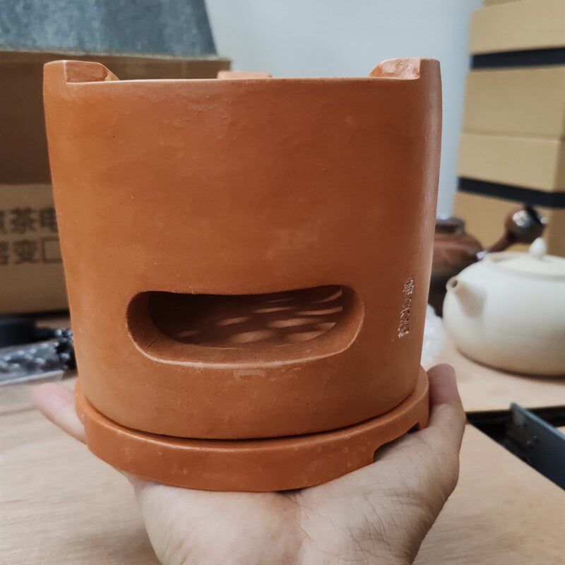 潮州工夫茶红泥炭炉烧水煮t茶橄榄碳闽西副榜炉小火炉砂铫功夫茶