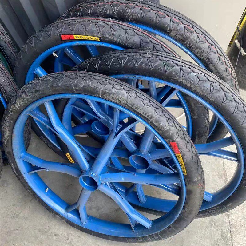 工地手推车斗车实心轮子26x2建筑人力车轱辘劳动车轮子.实心轮钢