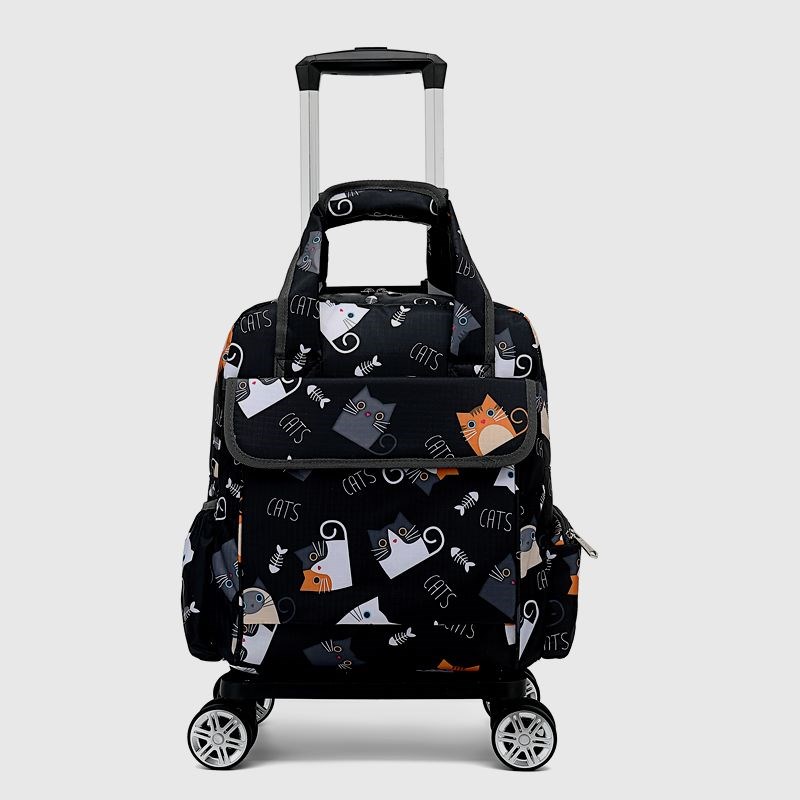 16寸拉杆包手提包防水便携轻便拉杆袋万向轮小拉车购物外出收纳包