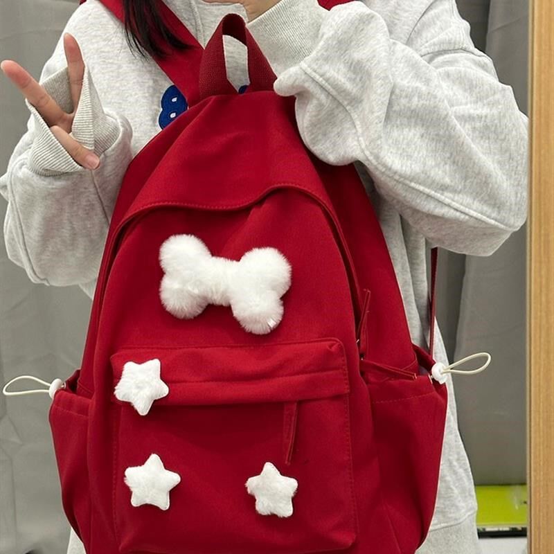 书包女生中学生高中生大学生简约百搭少女心少年感宝藏双肩背包女