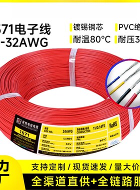 UL1061-26AWG L1571#26AWG 导线外径7/0P.16电子线外径1.0mm