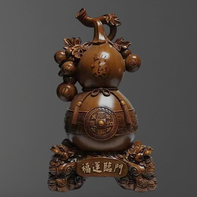 木制葫芦摆件葫芦工艺品摆件实木家居饰品客厅酒柜办公室摆设家用