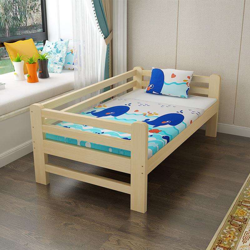 实木儿童床拼接加宽床带护栏男孩女孩单人床婴儿宝宝床边床延伸床