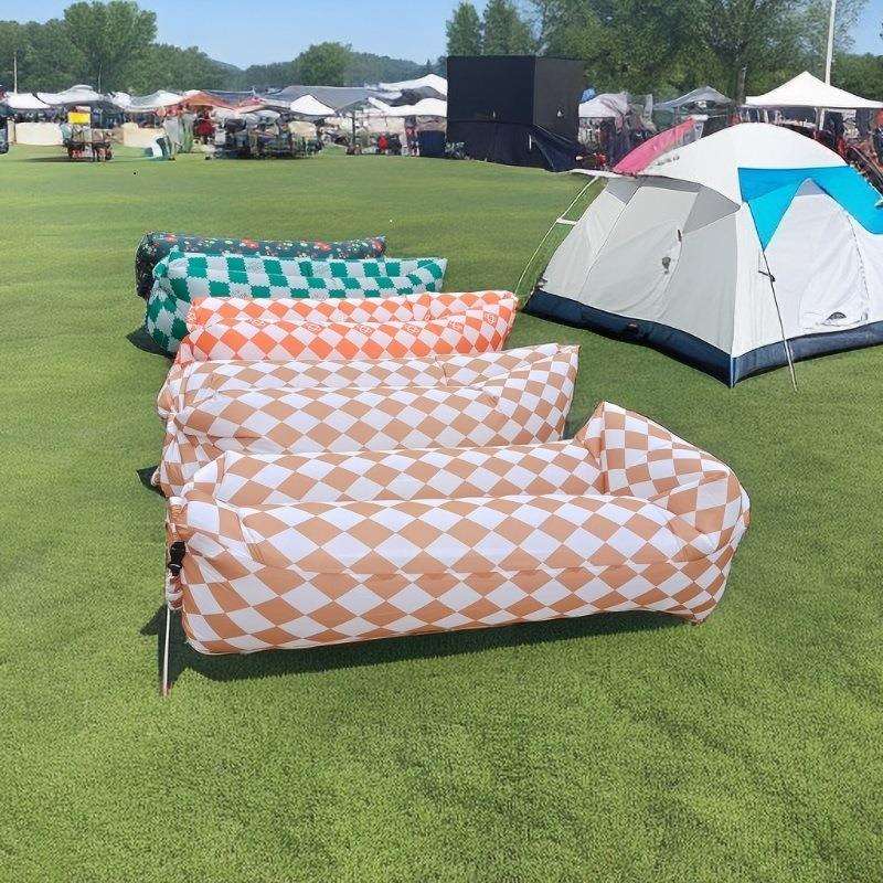 户外懒人沙发可躺单人音乐节便携空气床露营野餐睡袋充气加长