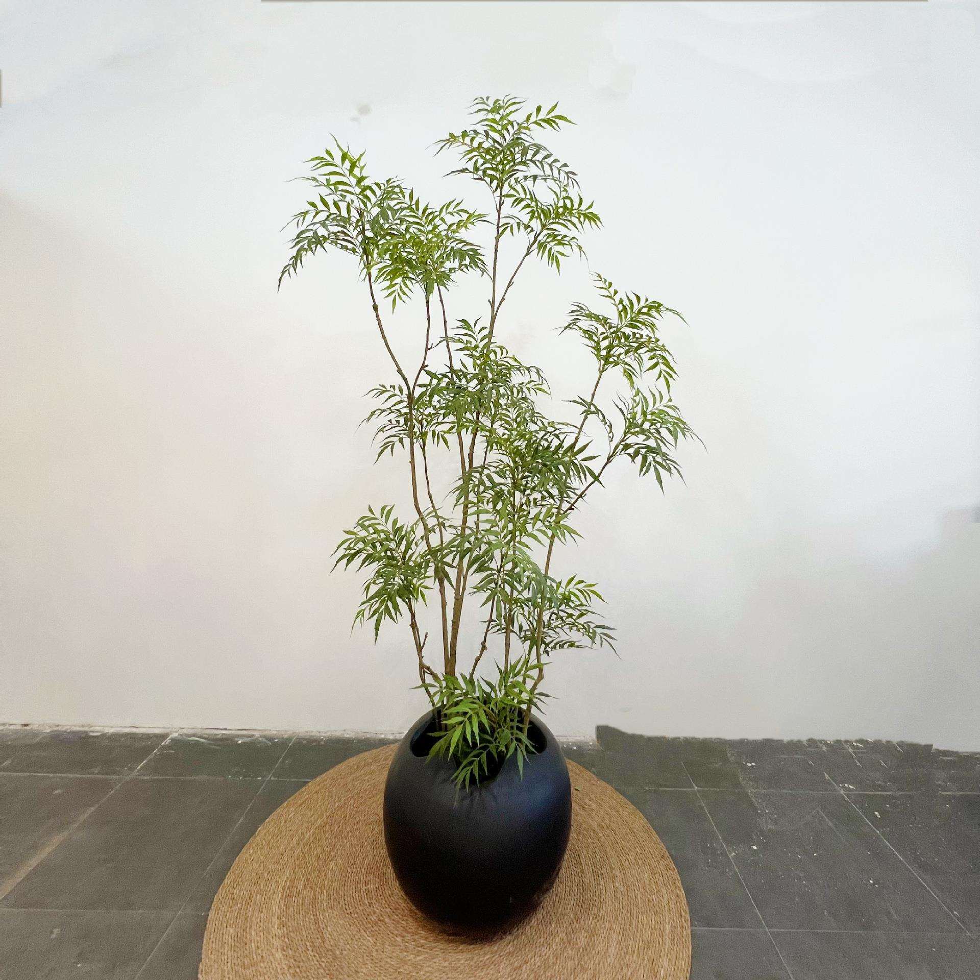 含阳仿真绿植十大功劳室内软装饰大盆栽客厅落地仿生假树植物摆件
