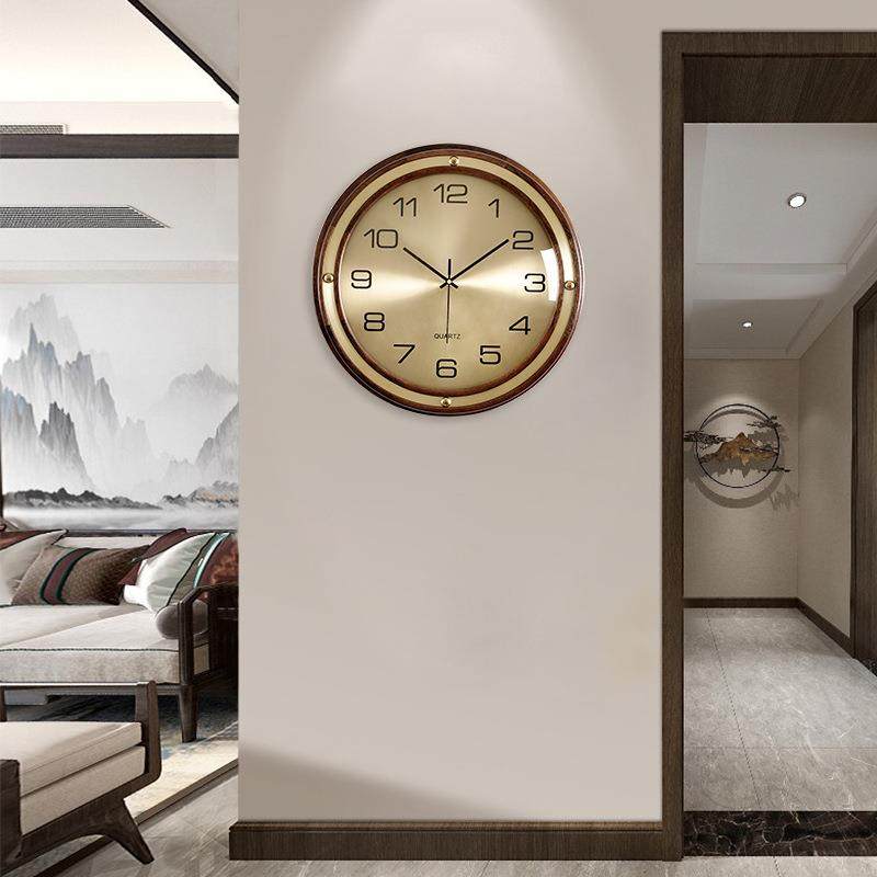 2023新款实木轻奢客厅家用静音钟表时尚个性挂钟大气中式挂墙时钟,鲜花速递/花卉仿真/绿植园艺,割草机/草坪机,淘宝优惠券,粉丝福利购,淘宝优惠卷