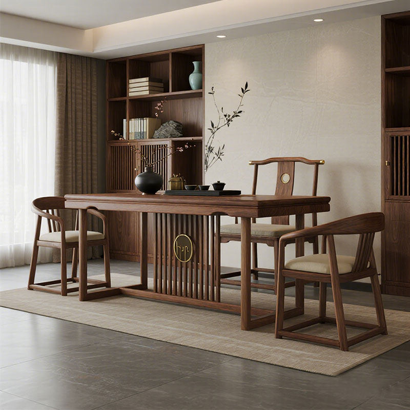 宋氏美学新中式茶桌椅组合胡桃木实木禅意功夫泡茶台泡茶桌书法桌,住宅家具,家用茶台/茶桌,淘宝优惠券,粉丝福利购,淘宝优惠卷