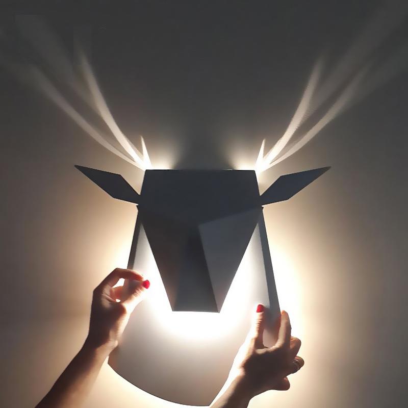 北欧后现代简约创意个性过道灯楼梯墙灯客厅卧室房间床头鹿角壁灯