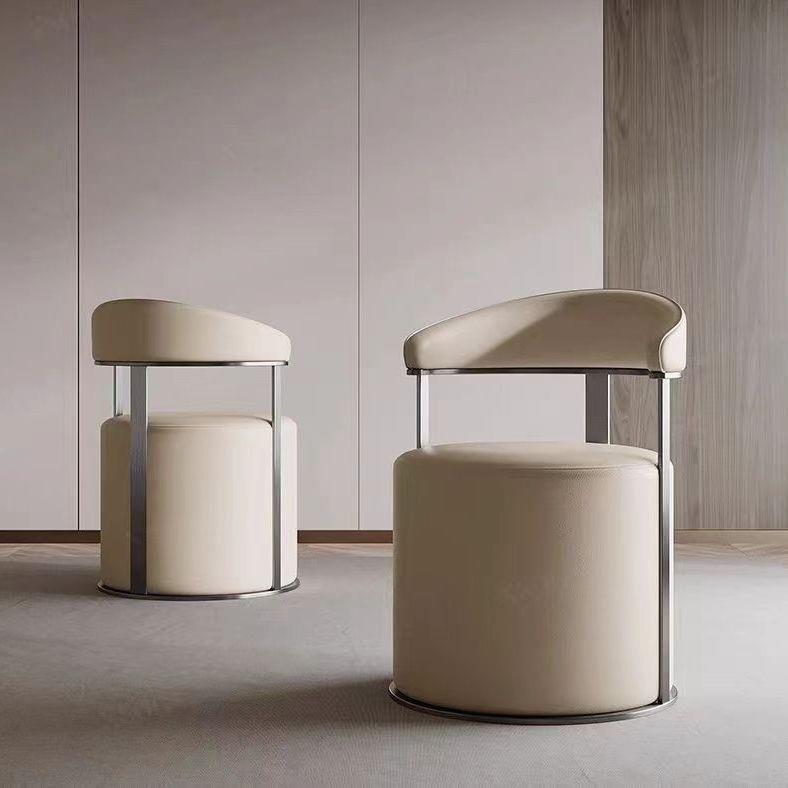 轻奢现代家用客厅大圆凳靠背洽谈卧室桌椅高级茶台凳椅梳妆凳子