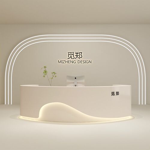 吧台收银台烤漆小型美容院柜台简约现代商用吧R台桌公司前台接待