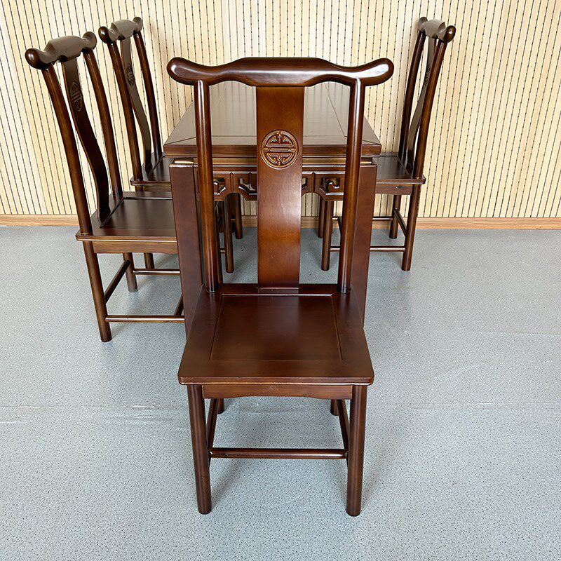 实木餐椅官帽椅中式仿古椅子靠背L椅长凳板凳长条凳子