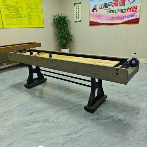 新款比赛用沙狐球台室内休闲娱乐沙壶实木拼接滑道淋树脂实木涂装