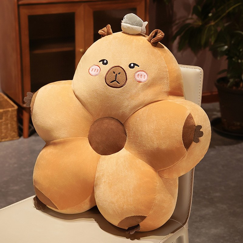 卡皮巴拉腰靠办公室座椅靠垫久坐C护腰垫椅子靠背孕妇靠枕沙发抱