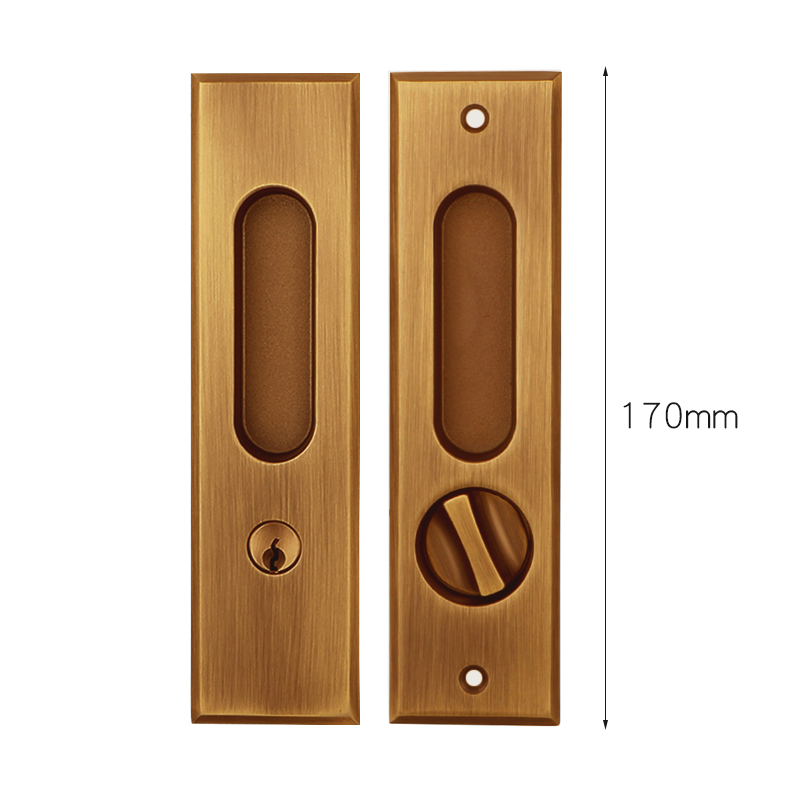 德国KABO移门锁室内卫生间 y简约黑色推拉移门锁扣 移门实木门勾