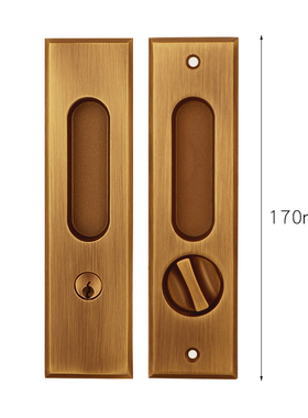 德国KABO移门锁室内卫生间 y简约黑色推拉移门锁扣 移门实木门勾