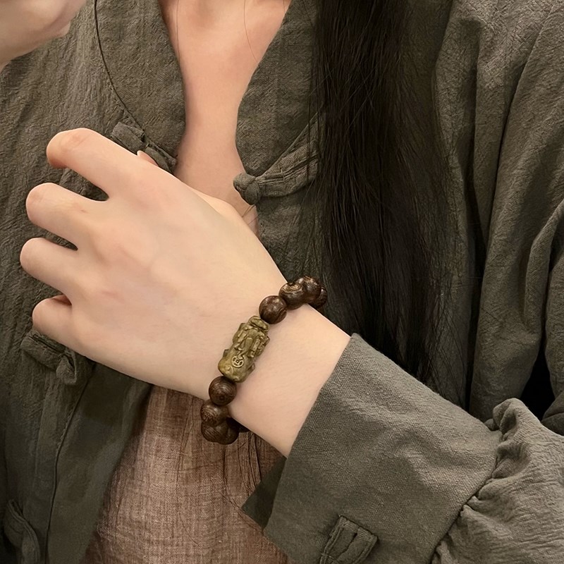 兔年生肖可爱萌兔檀香可爱小萌宠手腕萌K趣手链男女情侣款闺蜜手