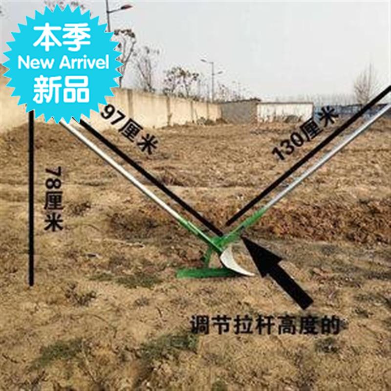 农用小型翻地犁 人m工开r钩手拉 犁 手工手推 除草翻地松8土神器l