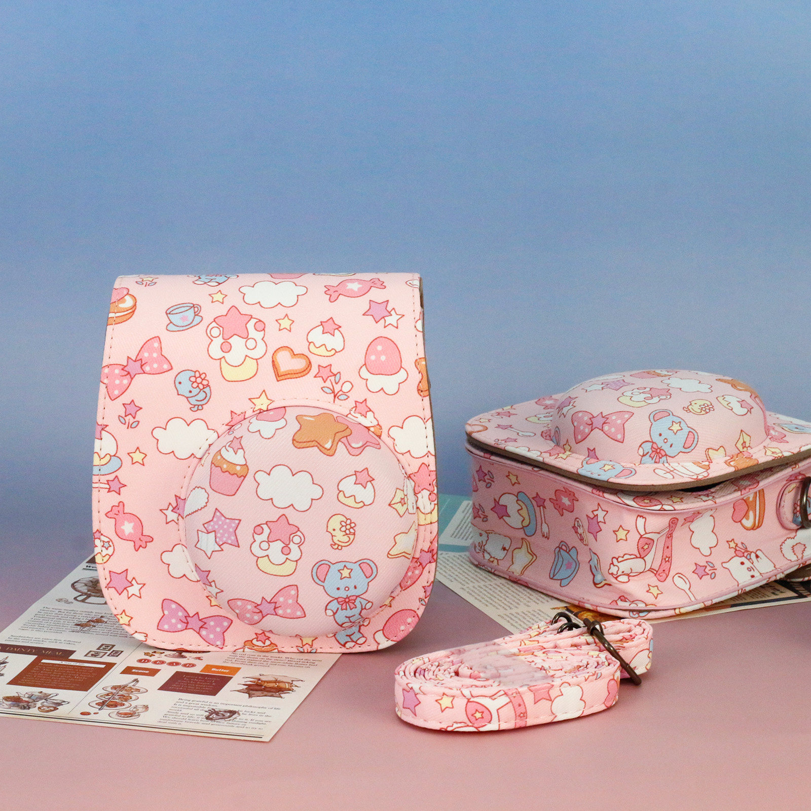 富士立得MINI12帆布图太难蛋糕大象粉红防摔防水单肩包斜挎包,3C数码配件,数码相机包,淘宝优惠券,粉丝福利购,淘宝优惠卷