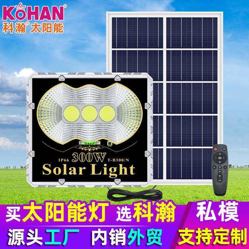 COB太阳能投光灯led室外庭院农村太阳能灯花园家用太阳能路灯新款