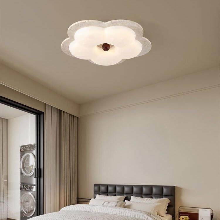 黄洞石花朵吸顶灯简约中古风北欧设计师民宿卧室餐厅房间装饰灯具,家装灯饰光源,客厅吸顶灯,淘宝优惠券,粉丝福利购,淘宝优惠卷