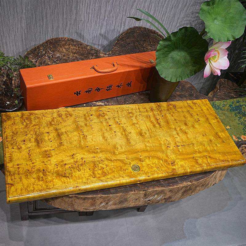 黄金樟树瘤龙胆整体实木茶盘HJZ-08001