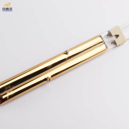 镀金石英卤素加热灯 1KW120MM喷漆取暖加热灯管 红外线半镀金灯管
