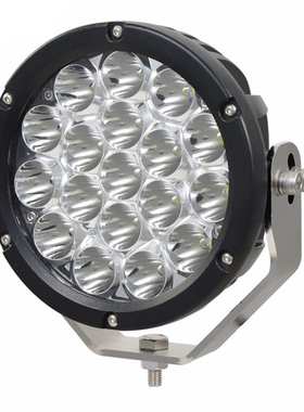 90W瓦黑色高亮圆形LED前照灯 工程用作业灯铝合金外壳大灯