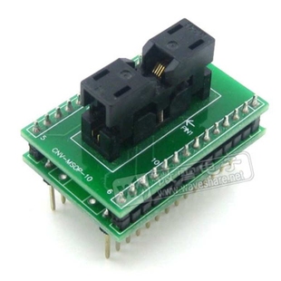 656 SSOP10转DIP10 测试座 编程座 0102211带板 IC引脚间距0.5mm