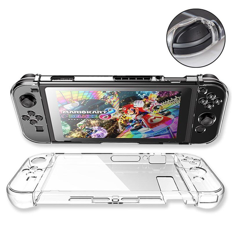 适用任天堂switch保护套透明水晶一体壳ns手柄清水套硬壳swich包