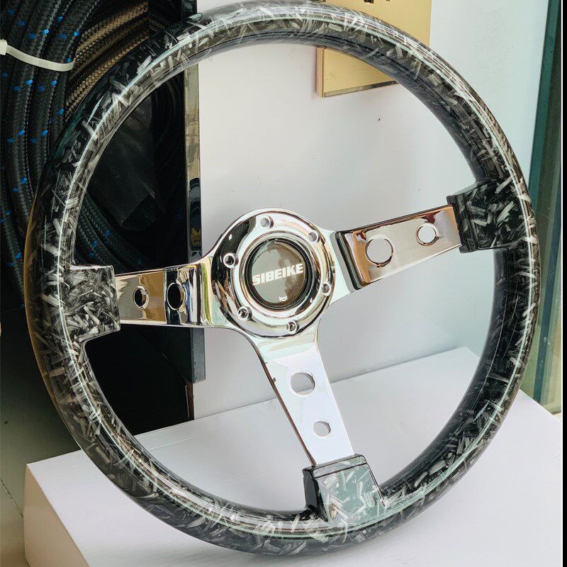 适用马三普桑捷达桑塔纳北斗星14寸方向盘改装复古14寸赛车方向盘