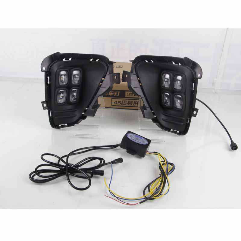 适用18-19款吉利帝豪GL日行灯前雾灯改装LED日间行车灯四眼