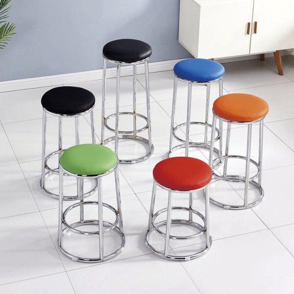 钢吧台凳吧凳高脚凳凳子加高手机柜台凳子游戏厅凳家用包邮三凳环