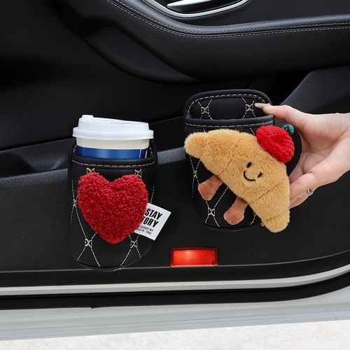 车载水杯架汽车侧门收纳置物w袋座椅后背多功能储物盒饮料桶垃圾